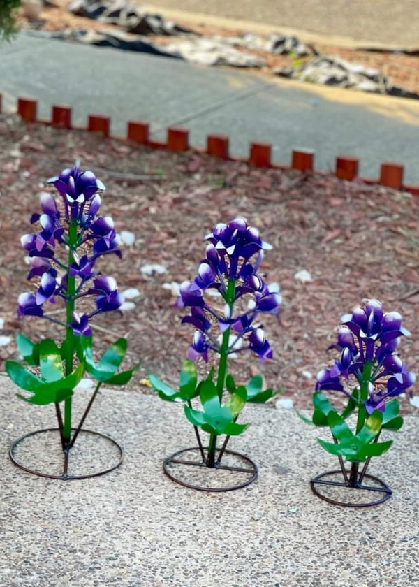 Handmade Metal Bluebonnets-Metal Yard Art- Garden Decor- Outdoor Decor, Gift for Mother- Grandma