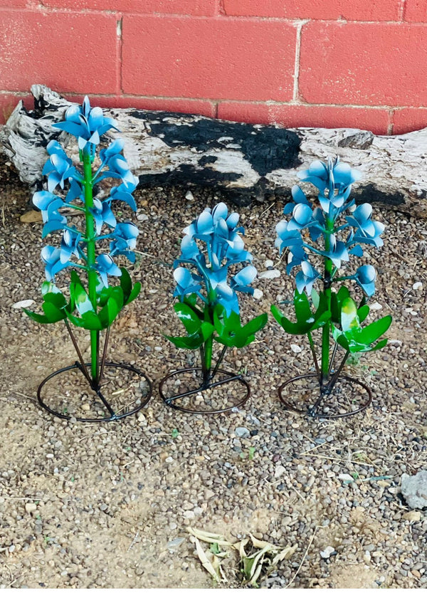 Handmade Metal Bluebonnets- Garden Decor- Outdoor Decor, Gift for Mother- Grandma